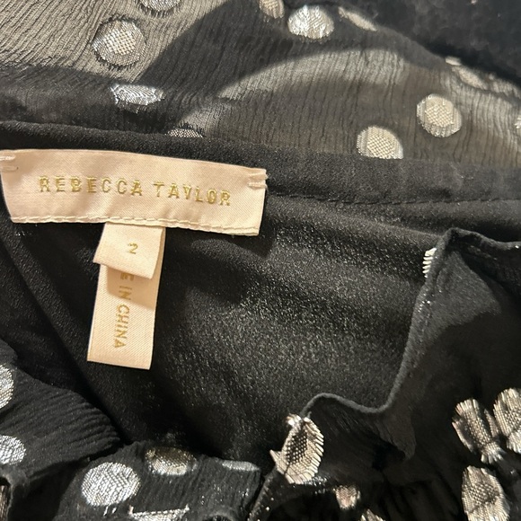 Rebecca Taylor Silk Polka Dot Print Jumpsuit Long Sleeve Formal Romper - Picture 5 of 7